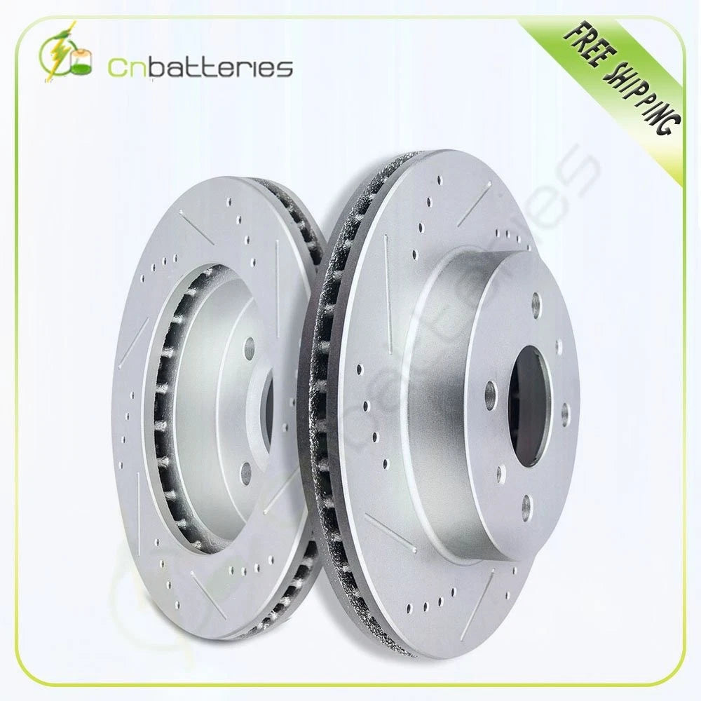 Front Brake Discs Rotors for Saturn SL SL1 SL2 SC1 SC2 (Drilled & Slotted)