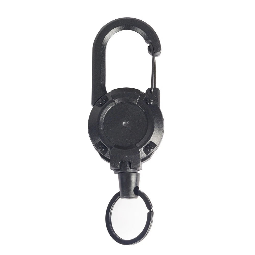 Heavy Duty Retractable Badge Reel with Carabiner Clip for Keys and ID Accessory