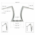 2'' Rise Ape Hanger Handlebar for Harley (14''/16''/18''/20'') Chrome
