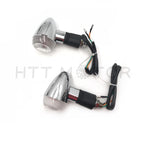 Bullet Turn Signals for Universal Motorcycles (Chrome, Amber)