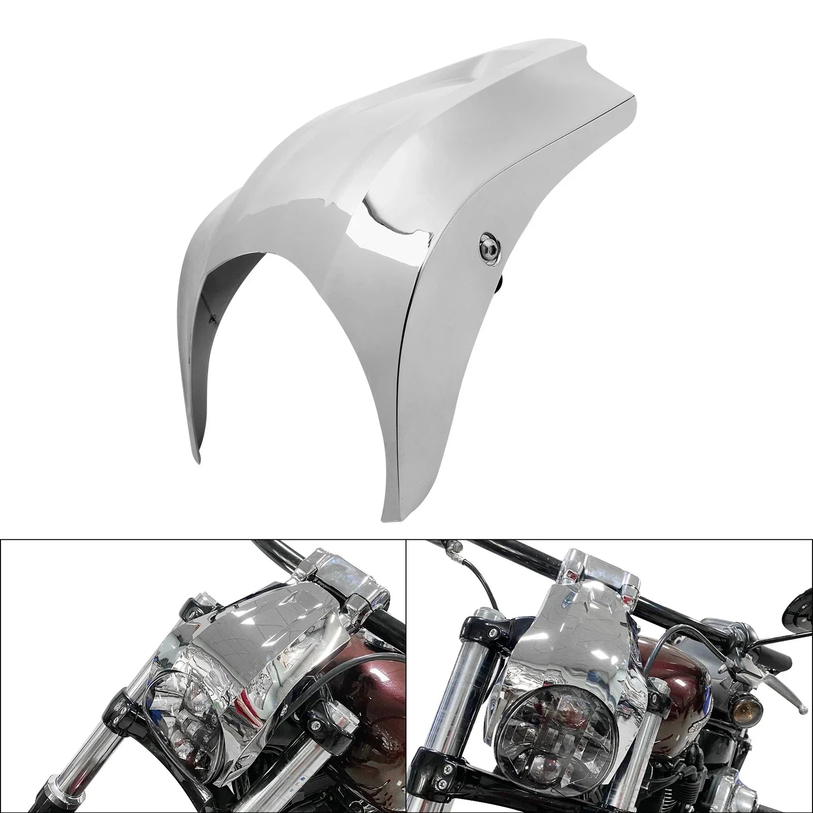 5.75" Chrome Headlight Fairing Cover for Harley Softail Breakout (2018-2024)