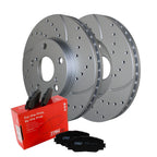 Front Brake Kit with 275mm Drilled Rotors & TRW Pro Ceramic Pads for ES300 Avalon Camry (1992–2006)