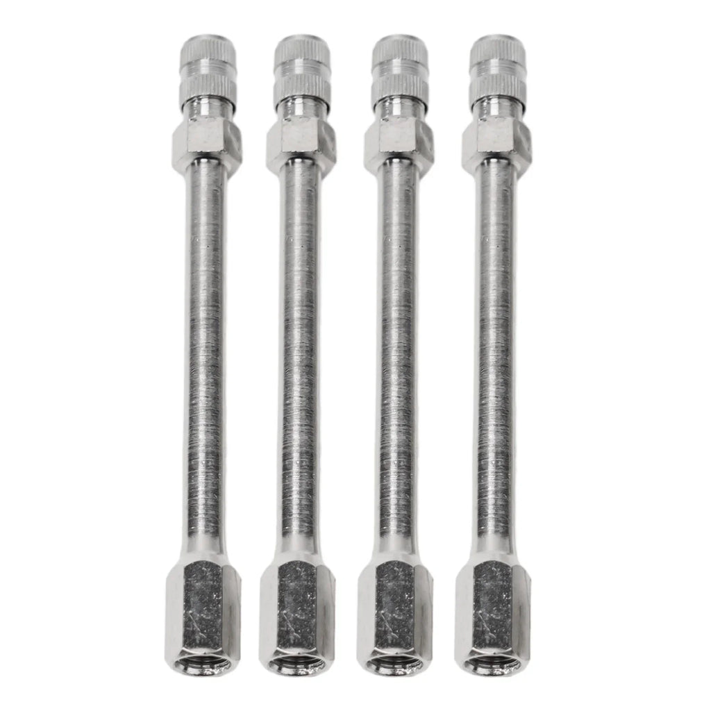 4pcs Tyre Wheel Valve Extension Extender Cap Metal Stem for Auto Car Truck