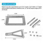 Universal Aluminum Billet Battery Tray Hold Down Mount 551181