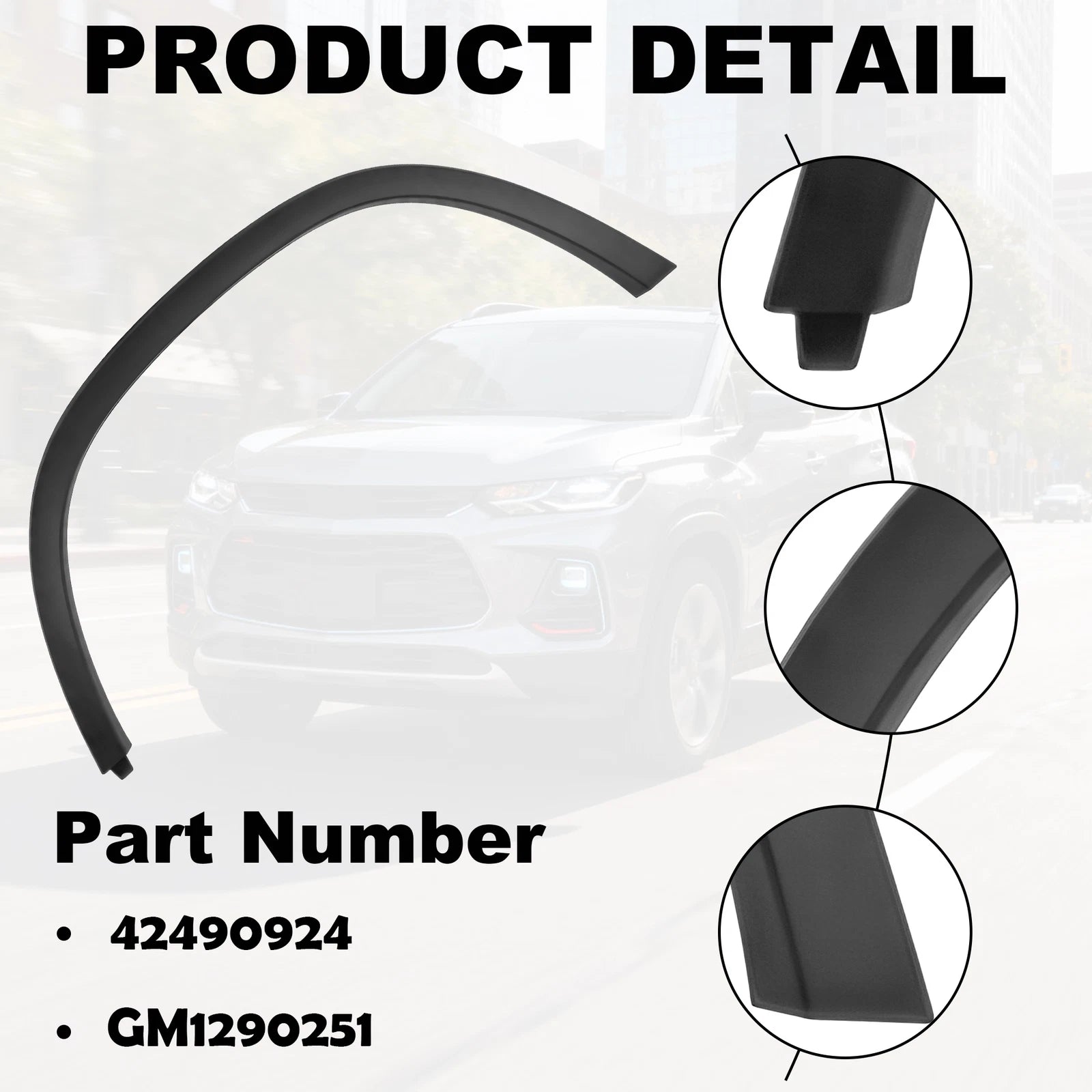 LH Front Wheel Housing Molding Trim for Chevrolet Trax (2017–2022)