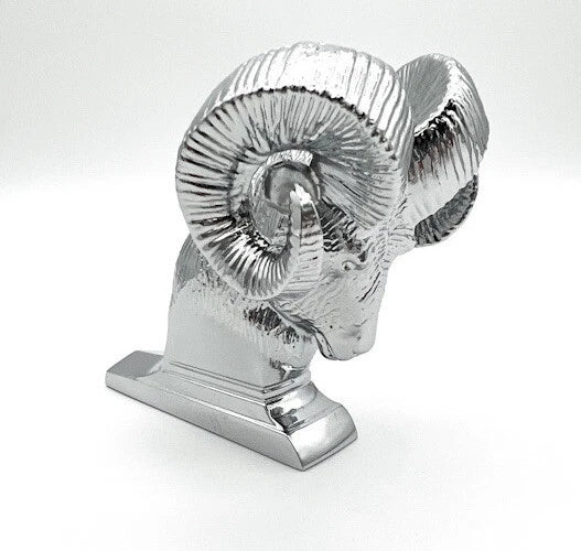 Chrome Metal Ram Head Hood Ornament for Dodge Ram (2002–2018)