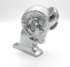 Chrome Metal Ram Head Hood Ornament for Dodge Ram (2002–2018)