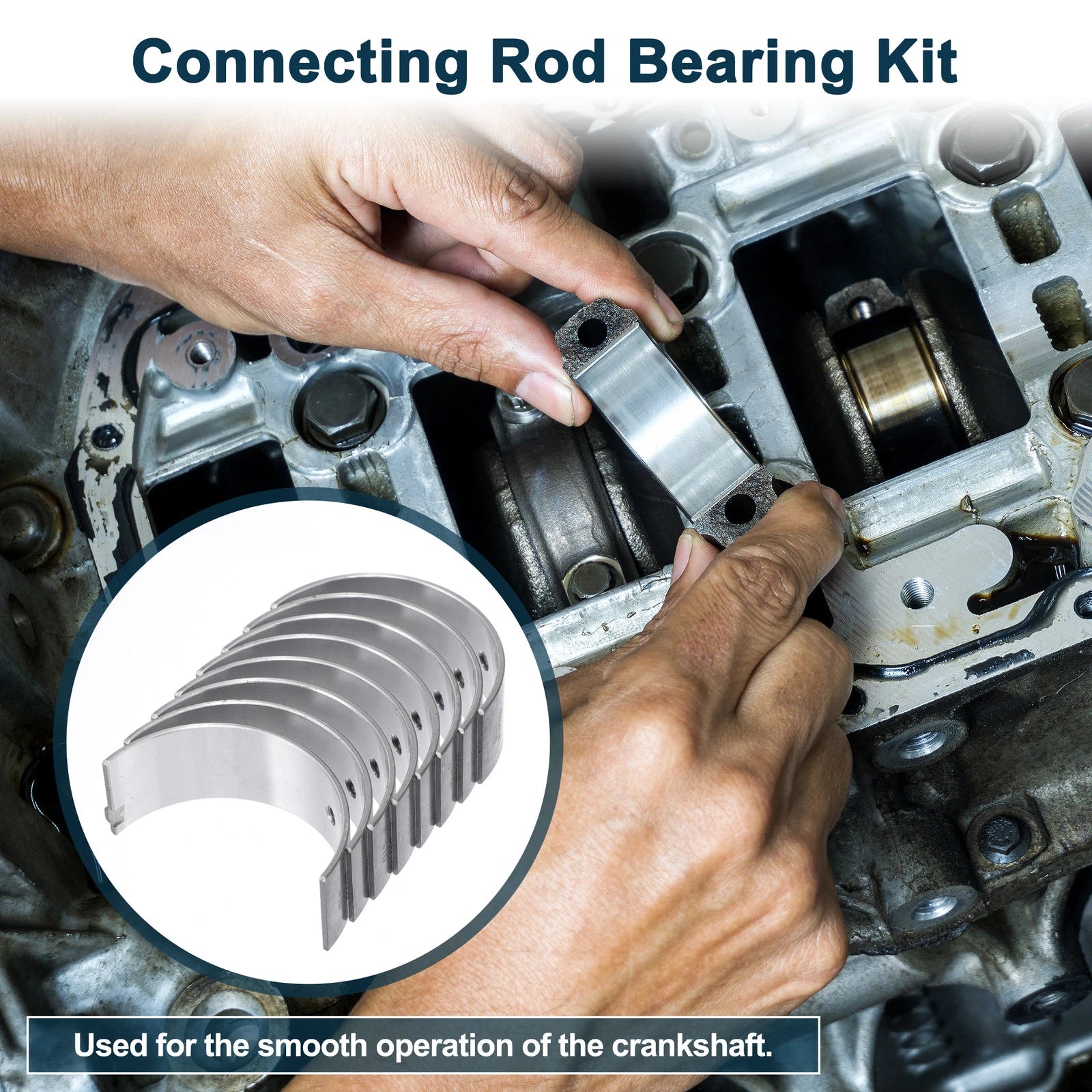 Set of 8 Connecting Rod Bearings for Toyota Van (No. 1304171011)