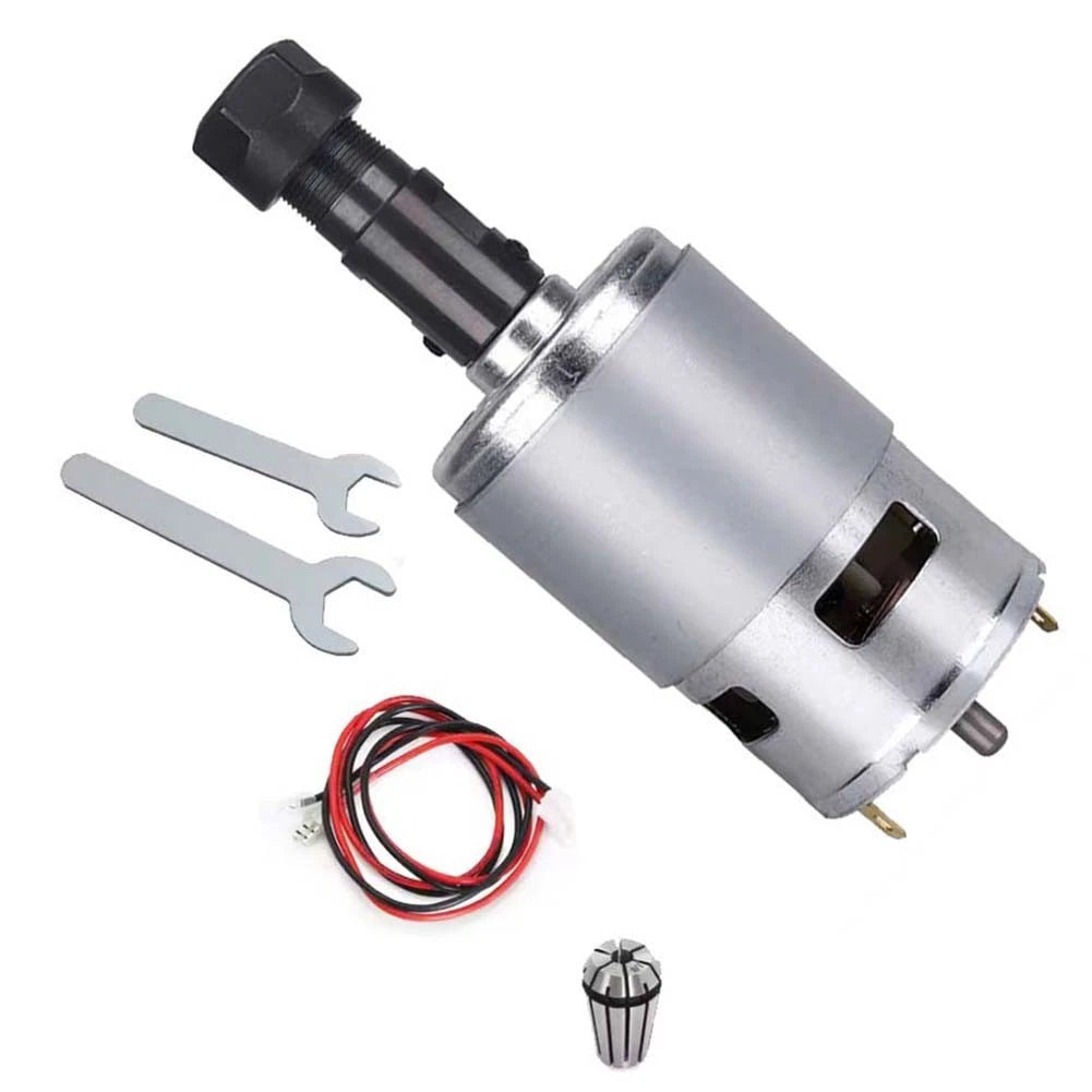 Spindle Motor Kit 80W 12-24VDC 20000 RPM ER11 5mm for Universal Applications