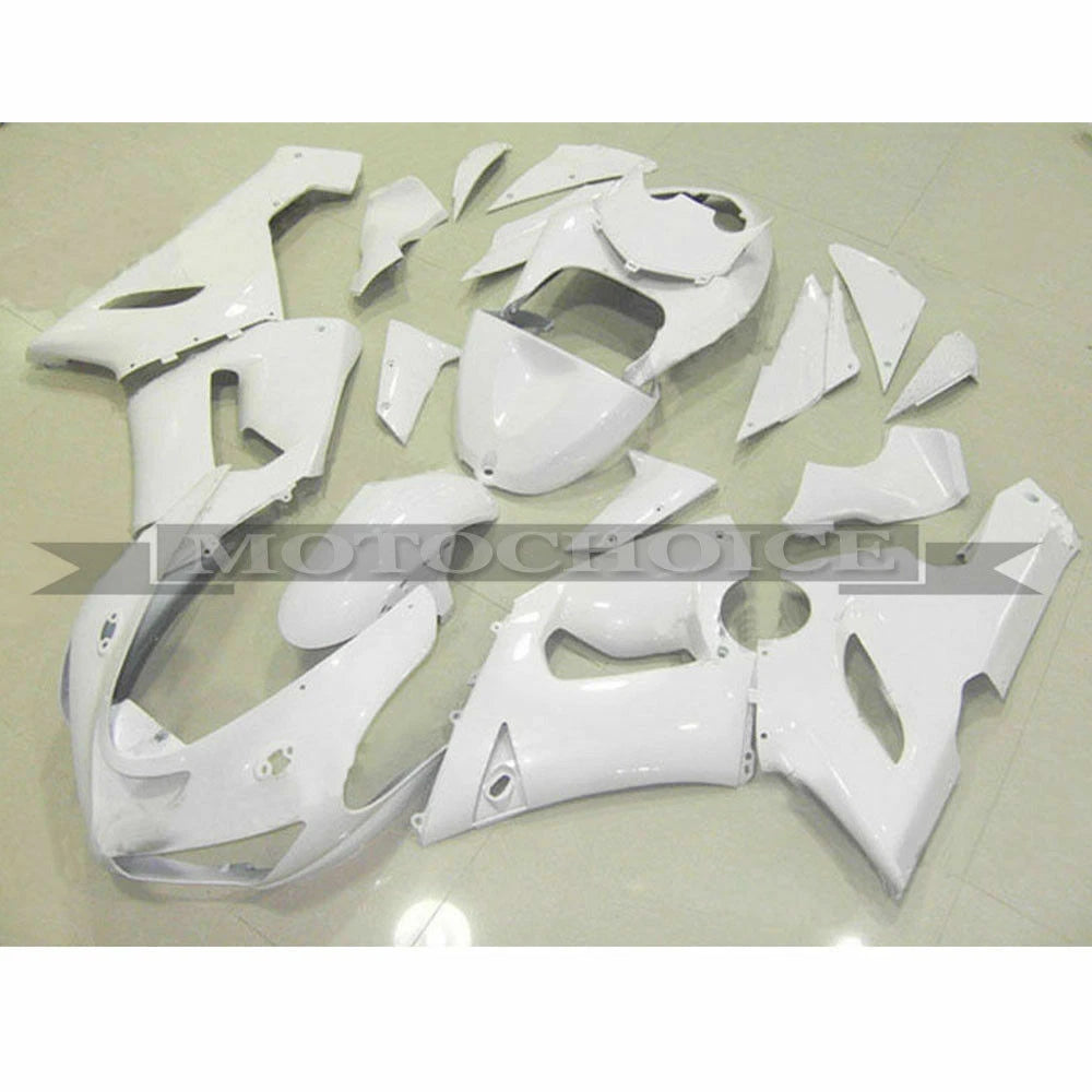 Fairing Kit for Kawasaki Ninja ZX6R (2005–2006) White Painted ABS Bodywork