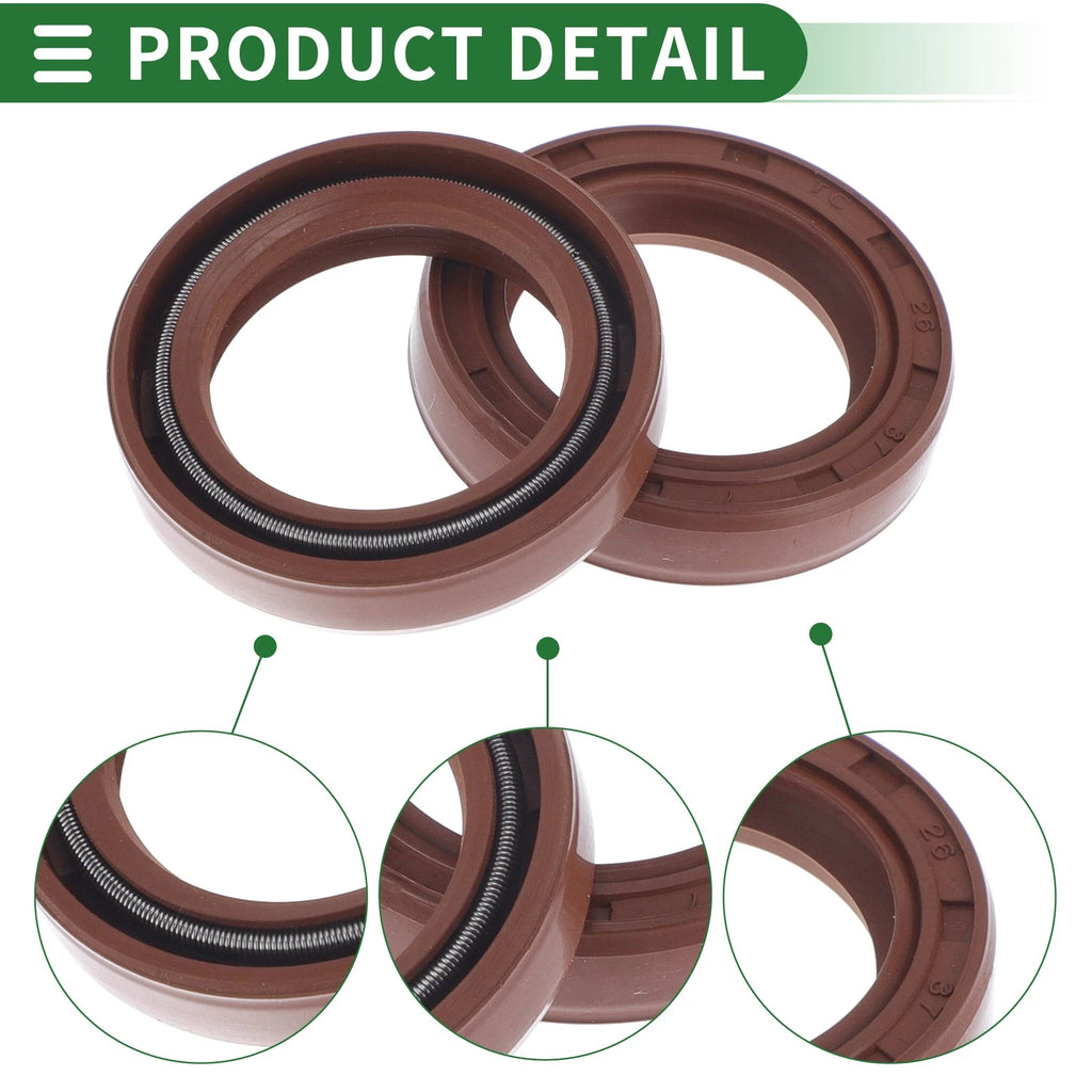 Set of 5 Oil Seal Rotary Shaft Seal FKM Rubber 26x37x7mm