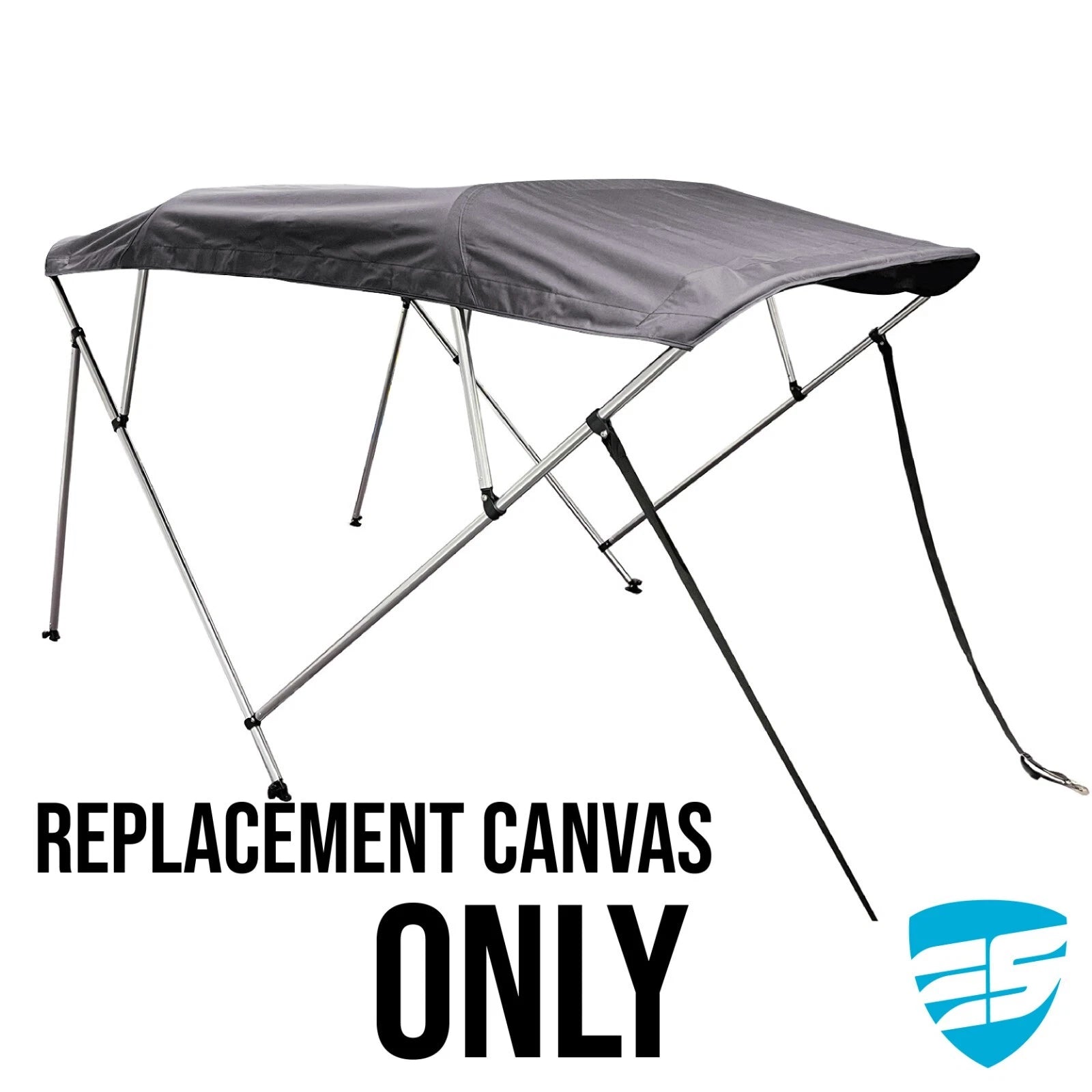 Bimini Top Boat Cover for 4 Bow (Fits 96"L 73"-78"W, 600D)