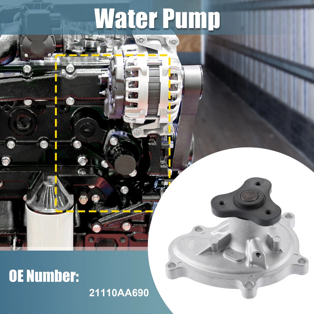 Engine Water Pump 21110AA690 for Subaru Forester (2011–2018) Legacy (2013–2019)