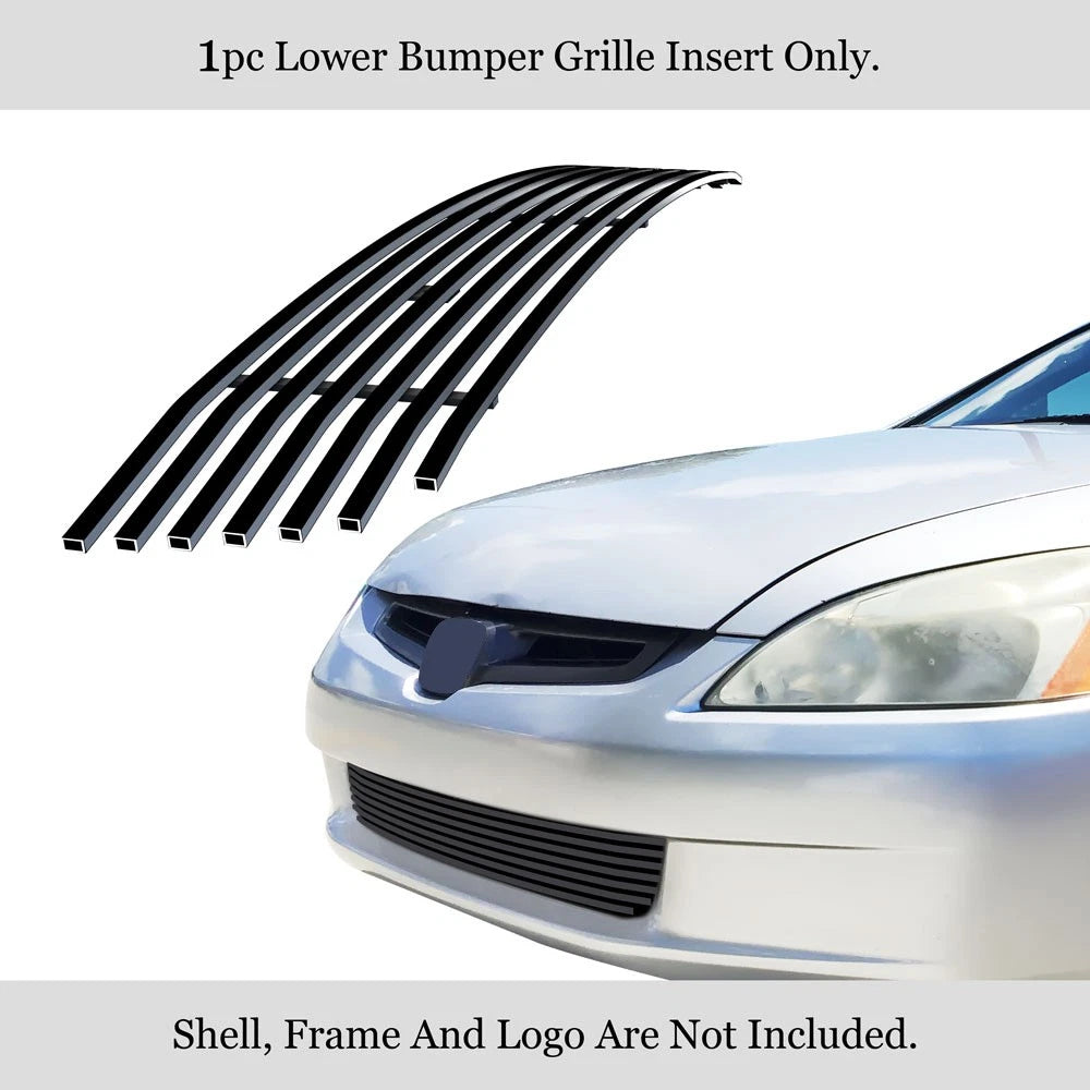Stainless Black Billet Grille Insert for Honda Accord Sedan (2003-2005)
