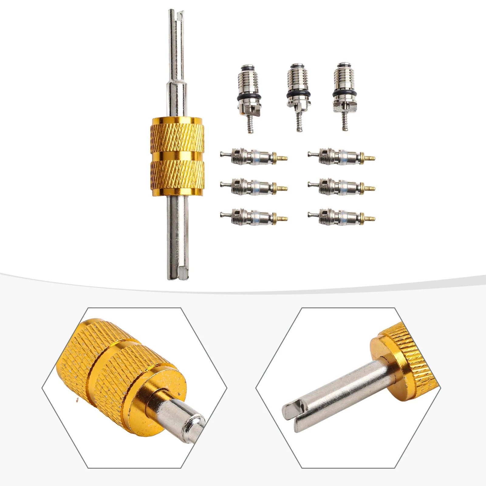 R134a Car Air Conditioning Repair Tools with Valve Cores for