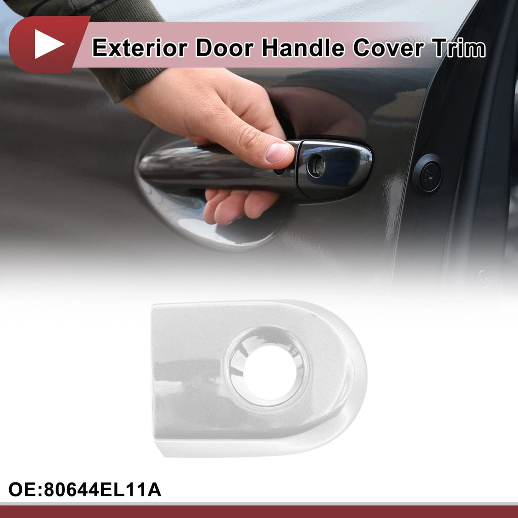 Exterior Door Handle Cover Trim No. 80644EL11A for Nissan Versa (2007–2012) Silver Tone
