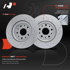 Front Drilled Brake Rotors & Ceramic Pads for Jeep Wrangler (2018–2023)