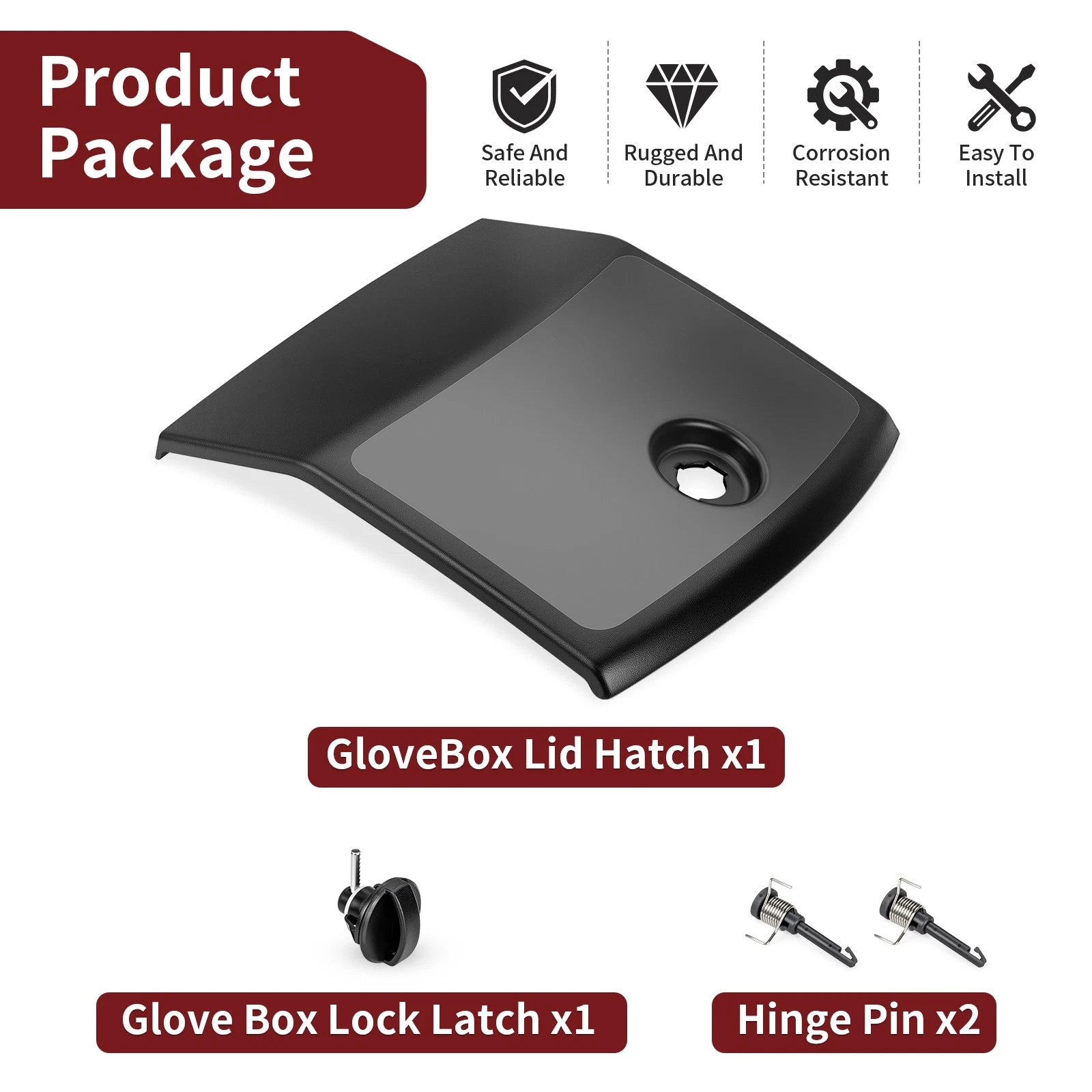 Glove Box Lid Hatch Lock & Pin for Yamaha WaveRunner FX FX Cruiser (2012–2018)