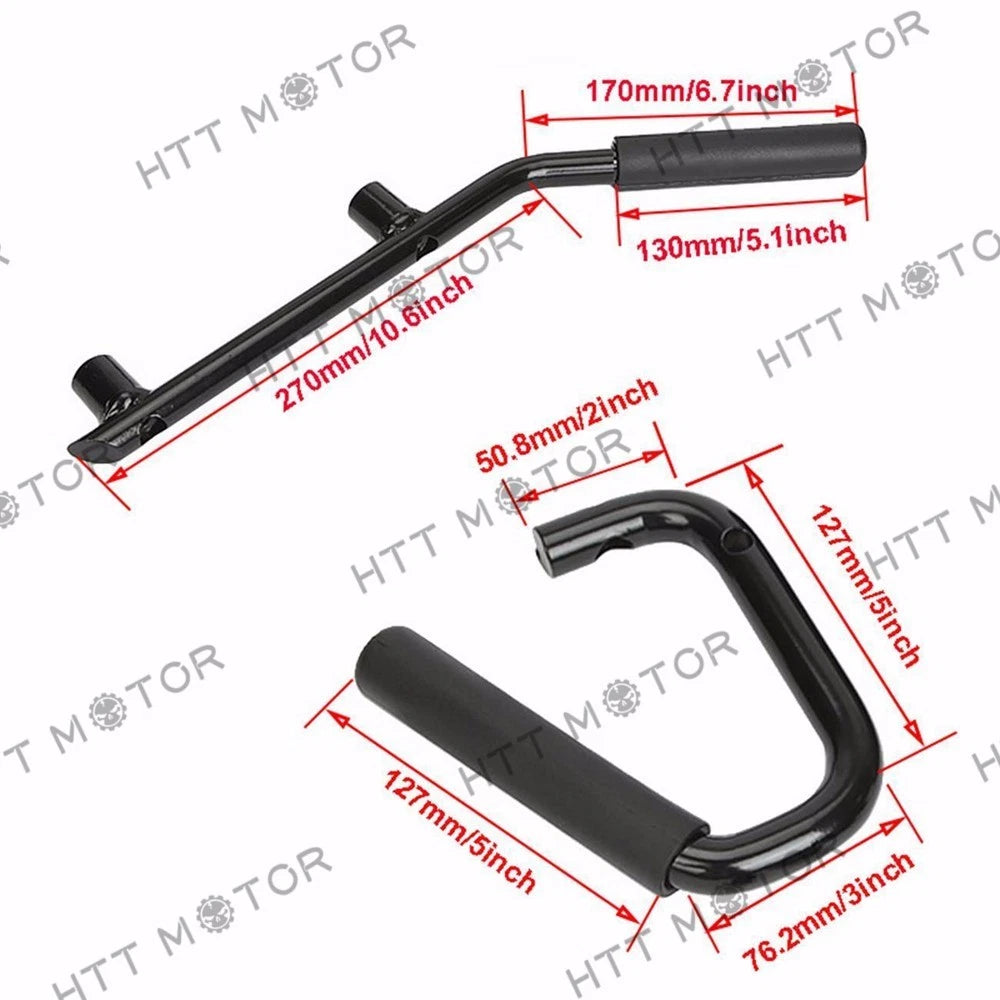 Set of 2 Solid Steel Side Door Grab Handle Bars for Jeep Wrangler JK (2007–2017)