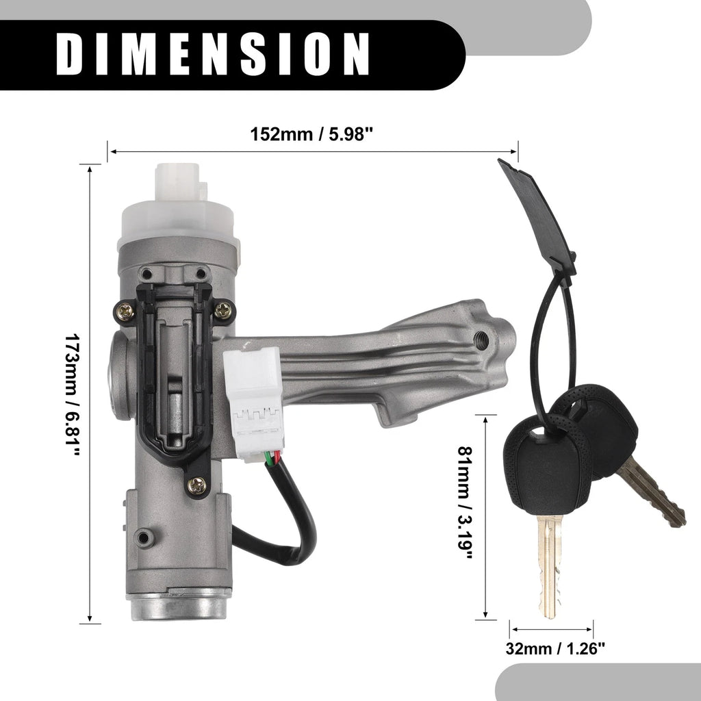 Ignition Lock Cylinder with Keys No. 819001GB00 for Kia Rio (2006–2009)