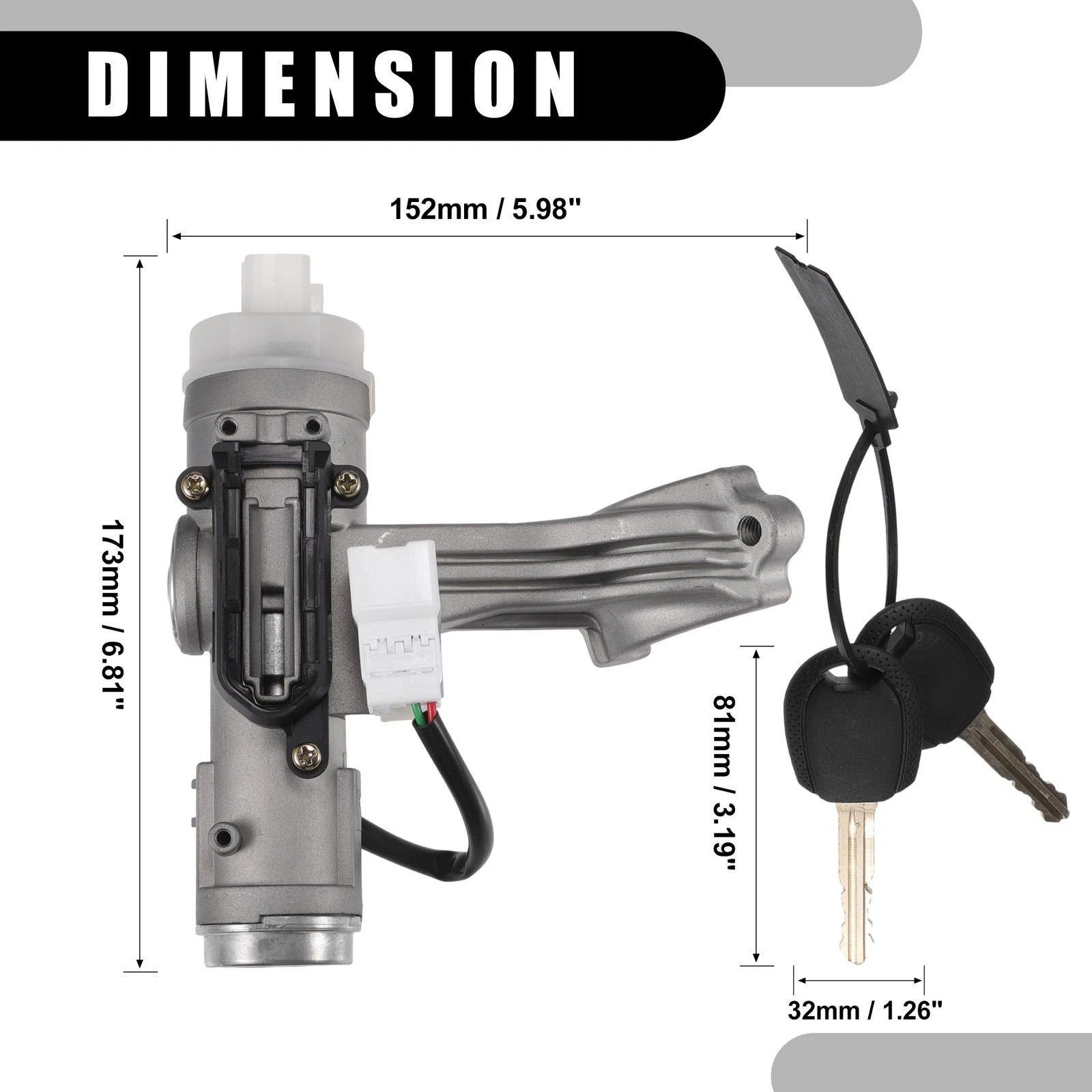 Ignition Lock Cylinder with Keys No. 819001GB00 for Kia Rio (2006–2009)