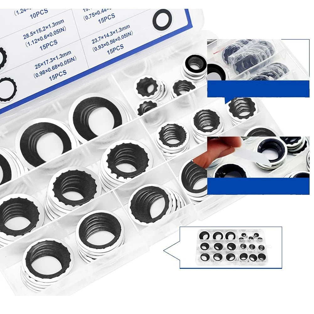 85PCS Air Con Compressor Gasket Washers for 2000–2015 Vehicles