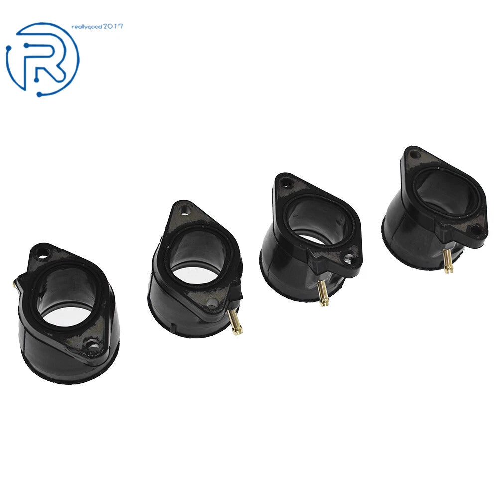 Set of 4 Rubber Carburetor Intake Manifold Boots for Yamaha YZF600R (1995–2007)