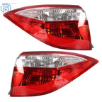 Set of 2 Red Rear Tail Lights for Toyota Corolla (2014-2016) Chrome