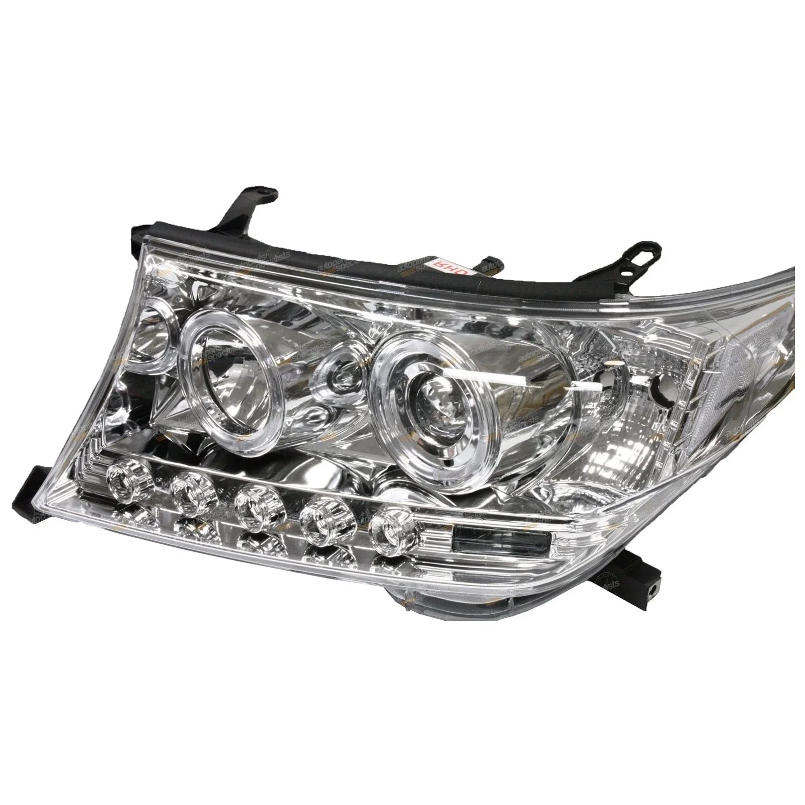 Angel-eye Projector LED Chrome Headlights for Landcruiser 200 Series(2007–2015)