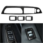 Carbon Fiber Door Window Button Frame Cover Trim for BMW X5 E70 X6 E71 (2008–2013)