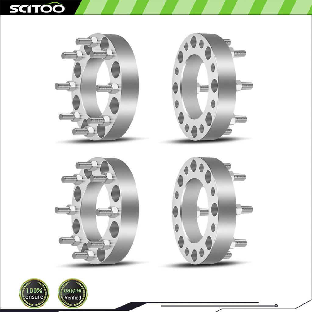 4X 8x180 Wheel Spacers 1.5" 14x1.5 for Silverado Sierra 2500HD 3500HD (2011–2023)