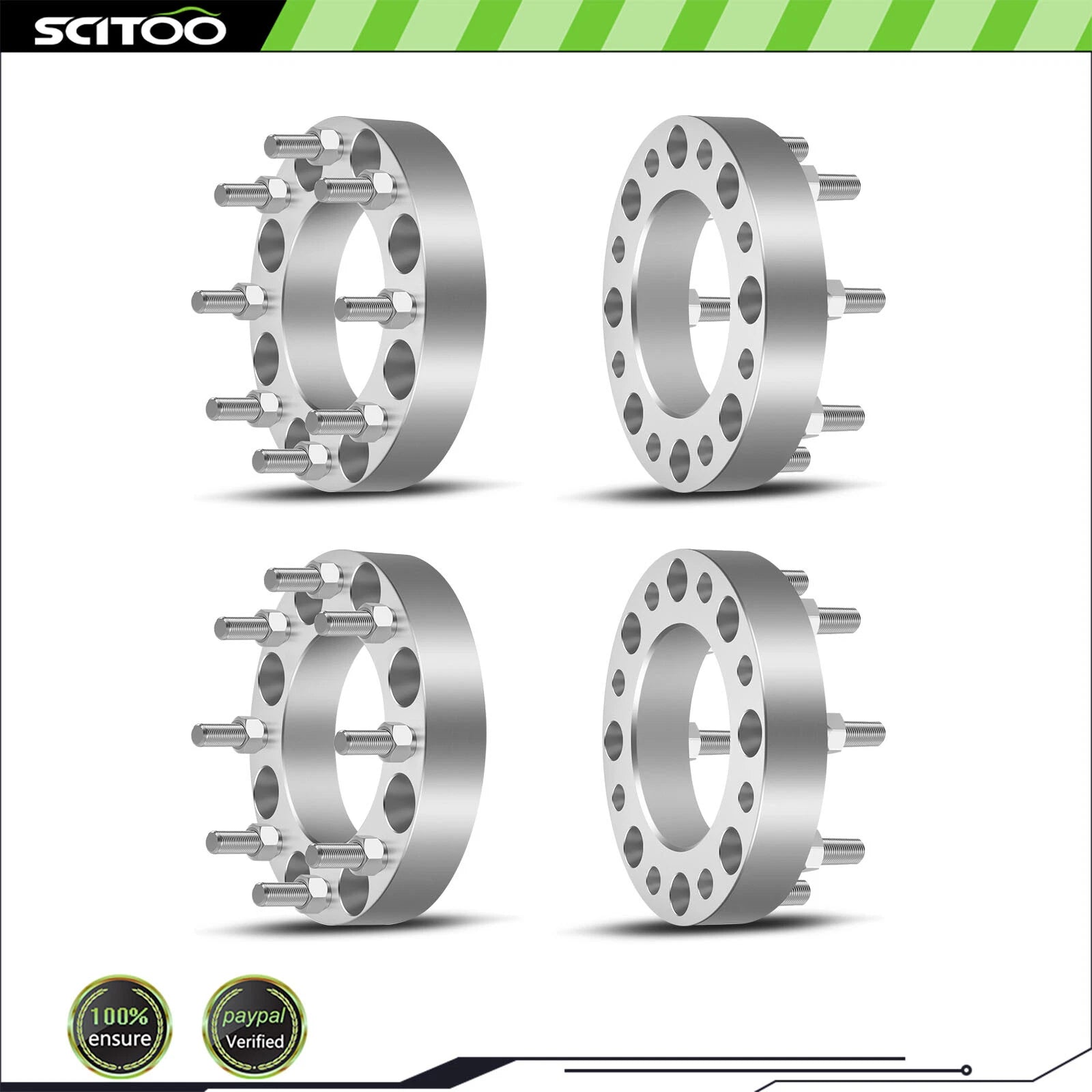 4X 8x180 Wheel Spacers 1.5" 14x1.5 for Silverado Sierra 2500HD 3500HD (2011–2023)