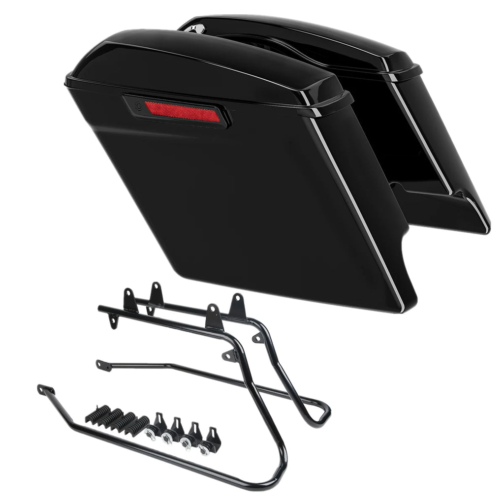 5" Stretched Hard Saddle Bags Conversion Brackets for Harley Softail (1984–2017)