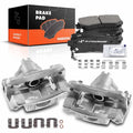 Pair Rear Brake Calipers & Ceramic Brake Pads for Kia Forte Rio (2010–2021)