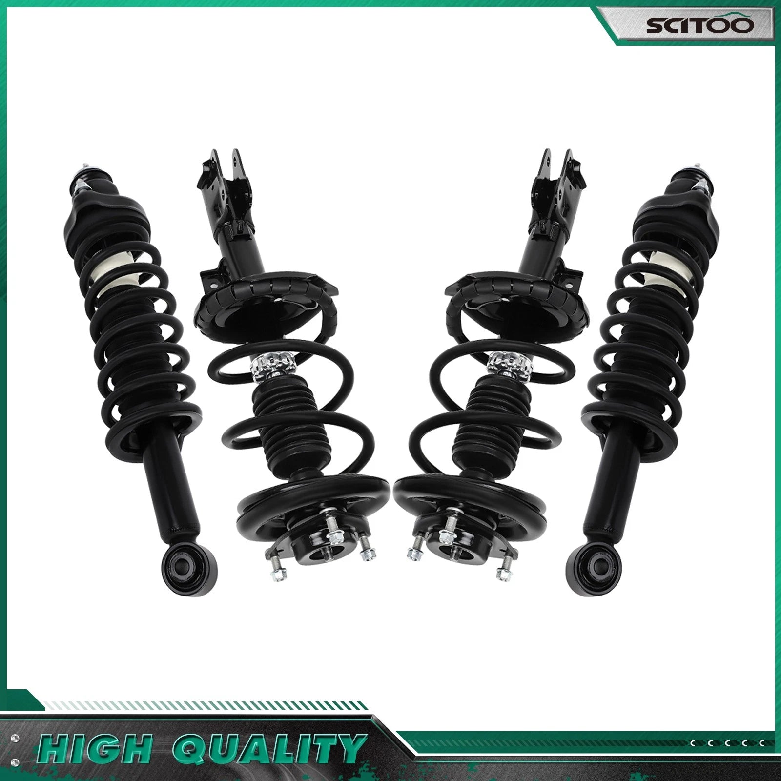 Set of 4 Complete Struts Shocks Springs for Mitsubishi Lancer GTS (2008–2010)