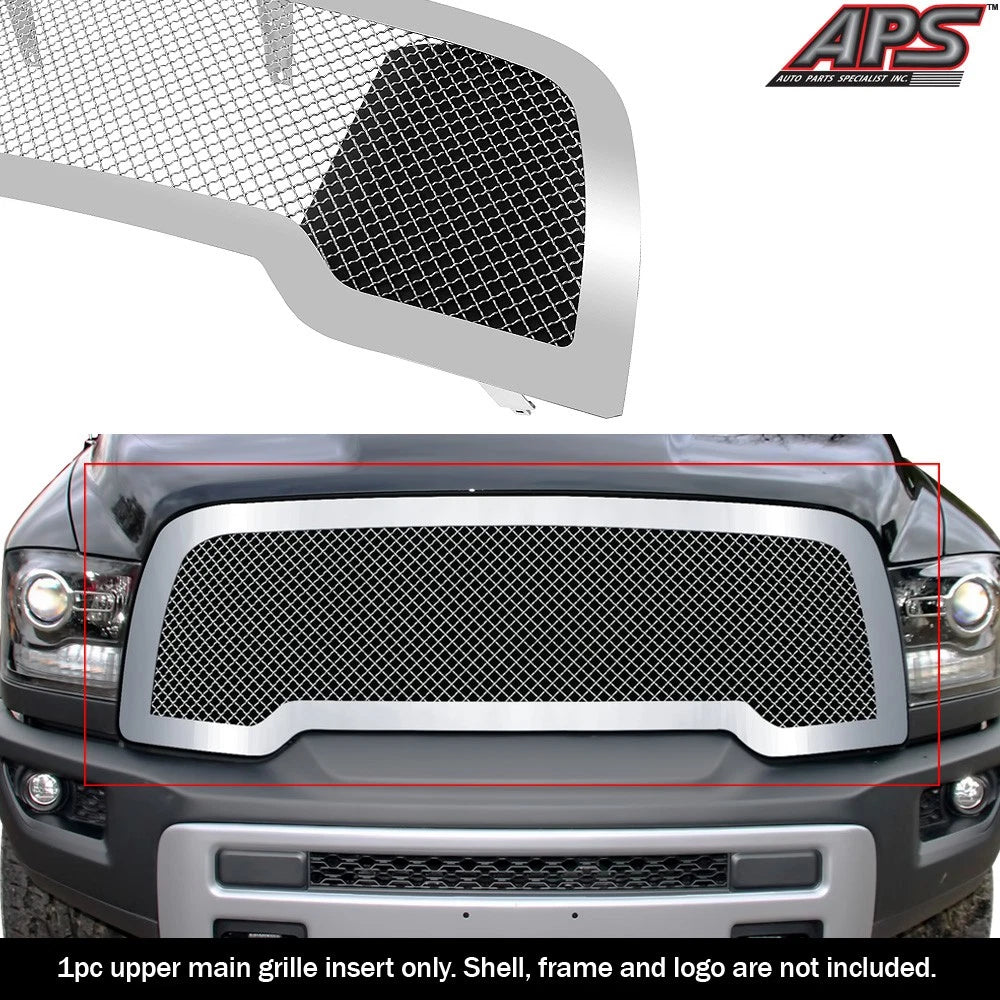 Stainless Steel Chrome Wire Mesh Grille Insert for Ram Rebel 1500 (2015-2018)