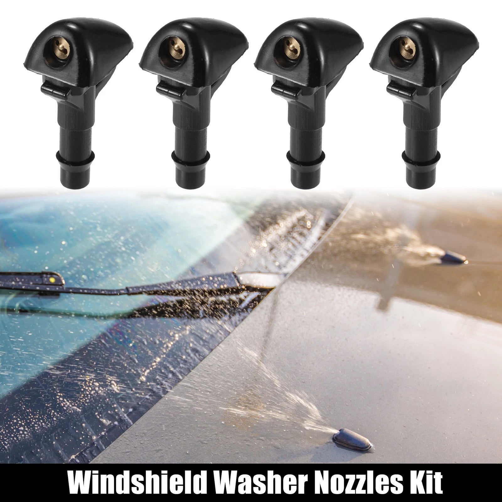 Set of 4 Windshield Wiper Washer Nozzle Spray Jets for Nissan Frontier 