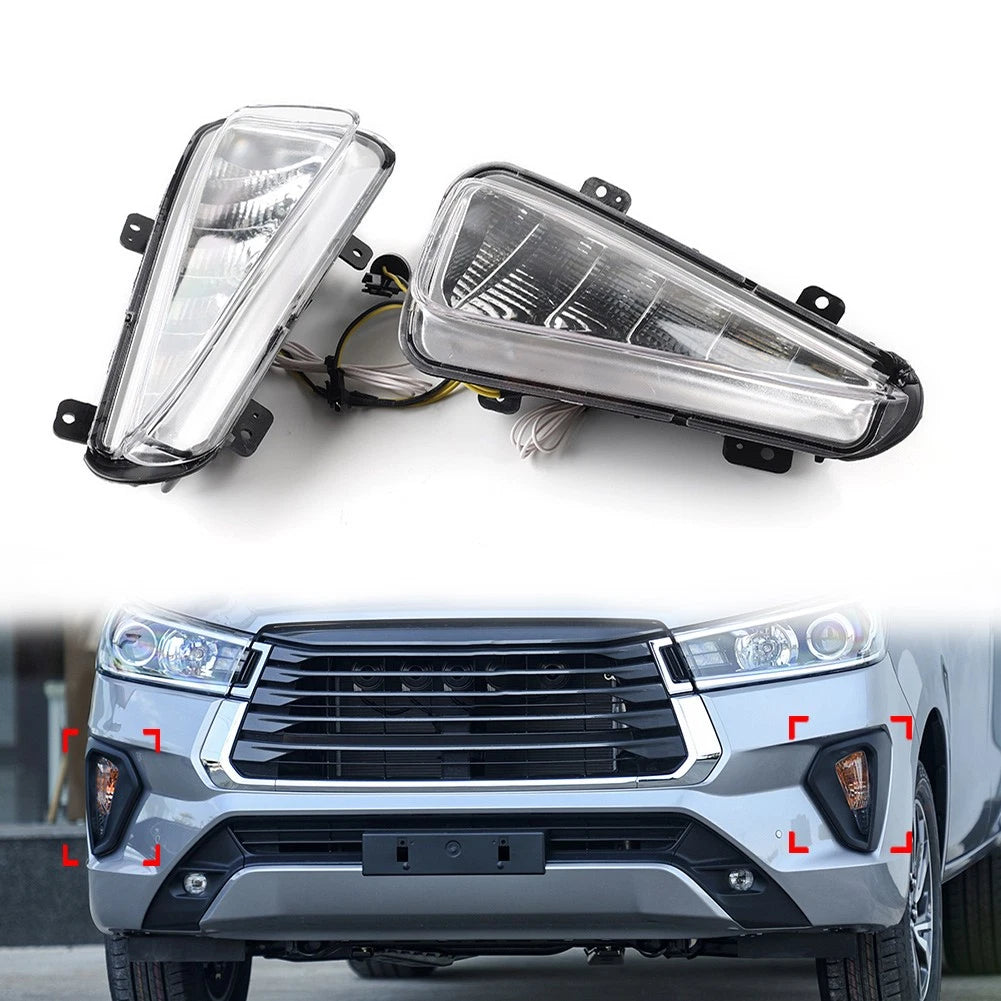 2X Daytime Running Light Turn Signal Fog Lamp for Toyota Innova (2020–2021)