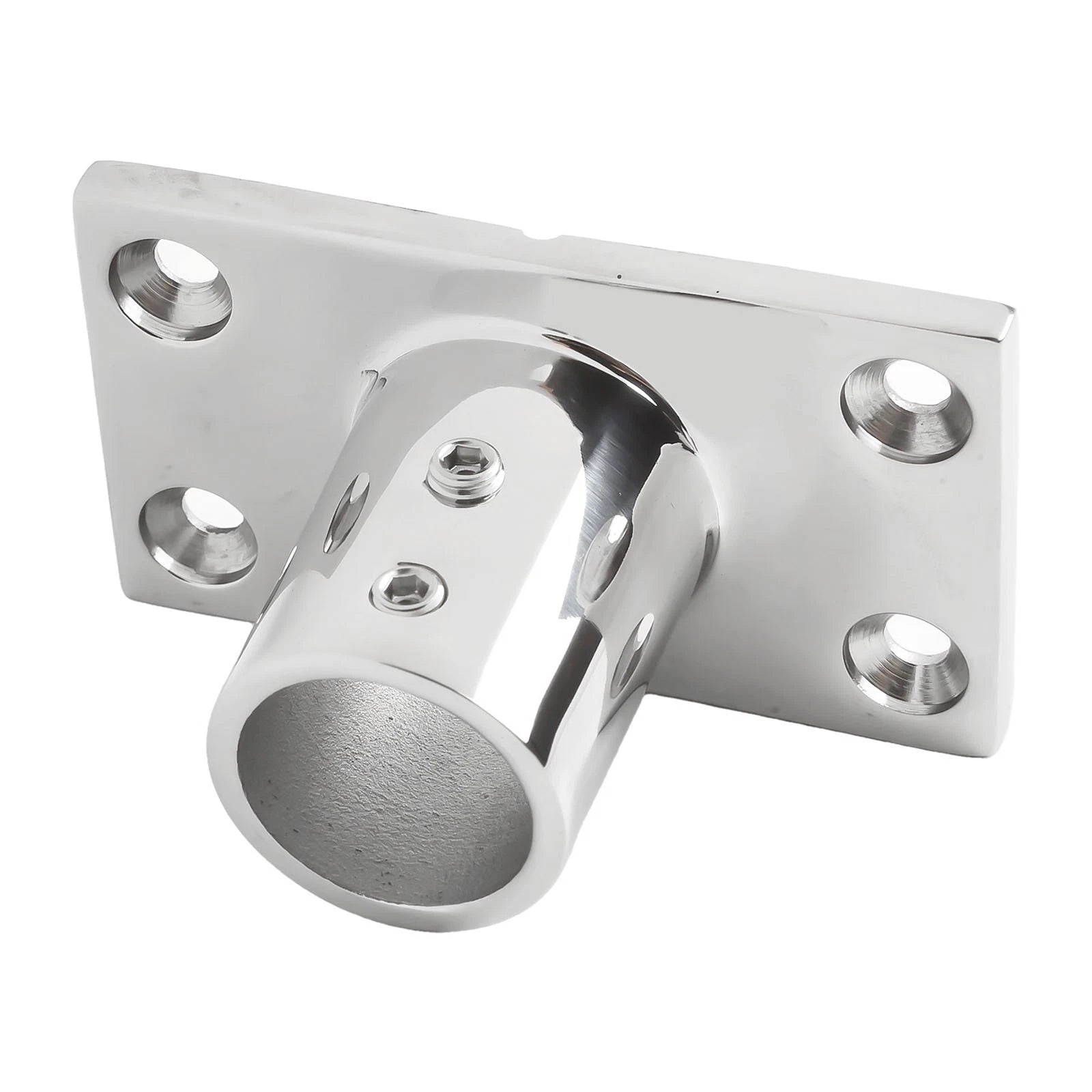 Marine Handrail Base Fitting for Boat Safety Support (Rectangular Tube)