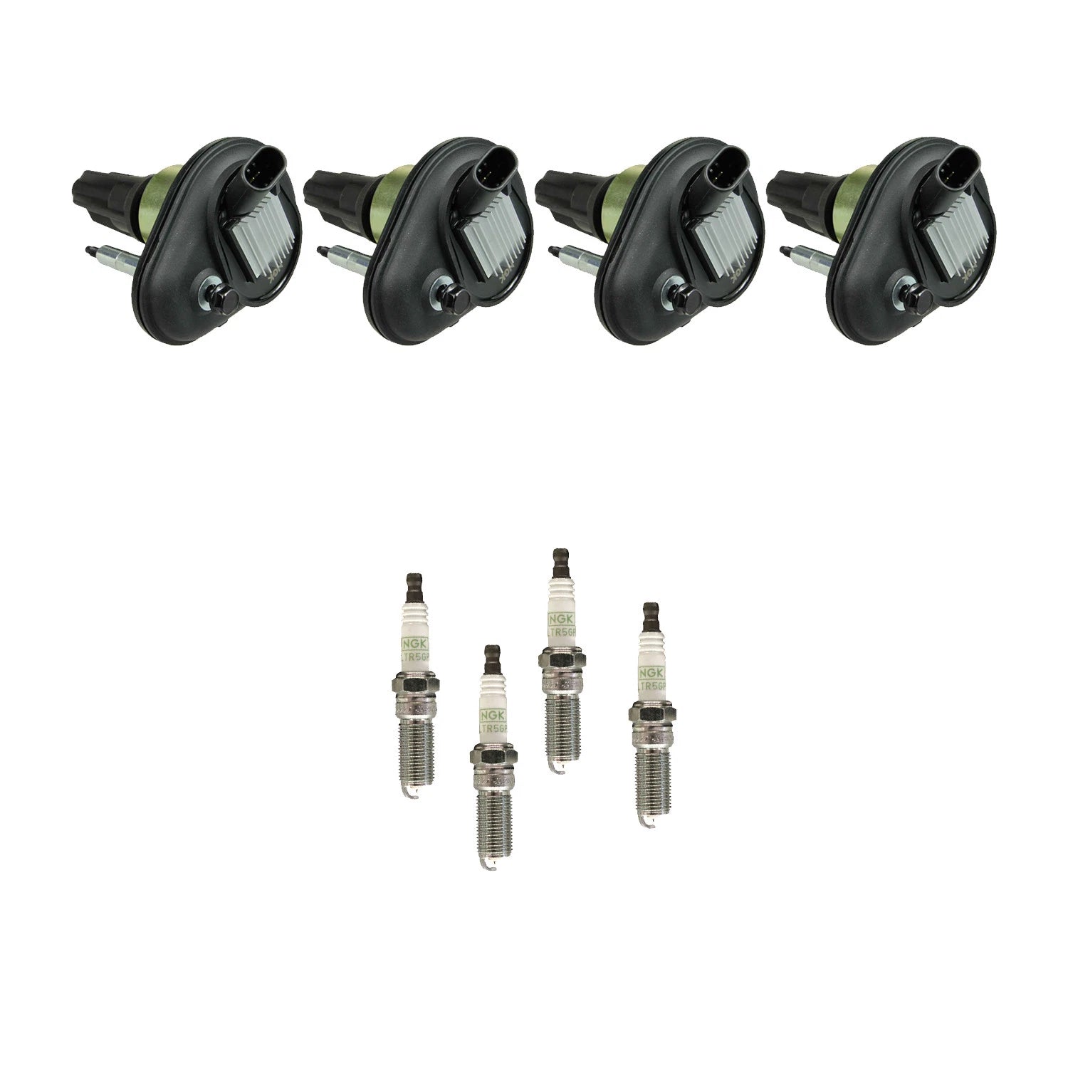 Set of 4 NGK Ignition Coils & Platinum Spark Plugs for Canyon Colorado (2015–2022)