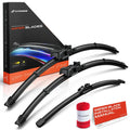 Set of 3 Windshield Wiper Blades for Ford Escape Mustang