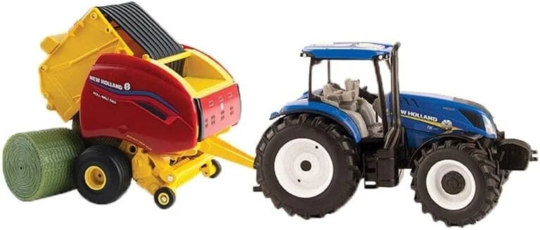 ERTL 1/32 New Holland T6.180 with Roll-Belt 560 Round Baler (13966)
