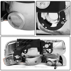 Headlight Assembly Pair for Chevrolet Silverado (1999–2002) Clear Chrome