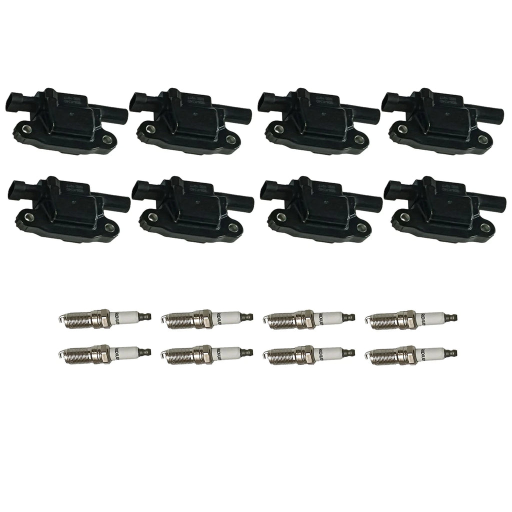 Set of 8 Ignition Coils & Spark Plugs for Tahoe Yukon Sierra 1500 (2007–2014)