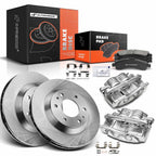 Front Brake Rotors & Pads + Caliper for Chevy Trailblazer (2002–2009)