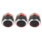 3 x ABS Switch Knob Heater Buttons A/C Covers for Peugeot 206 207 C2 (2000-2010)