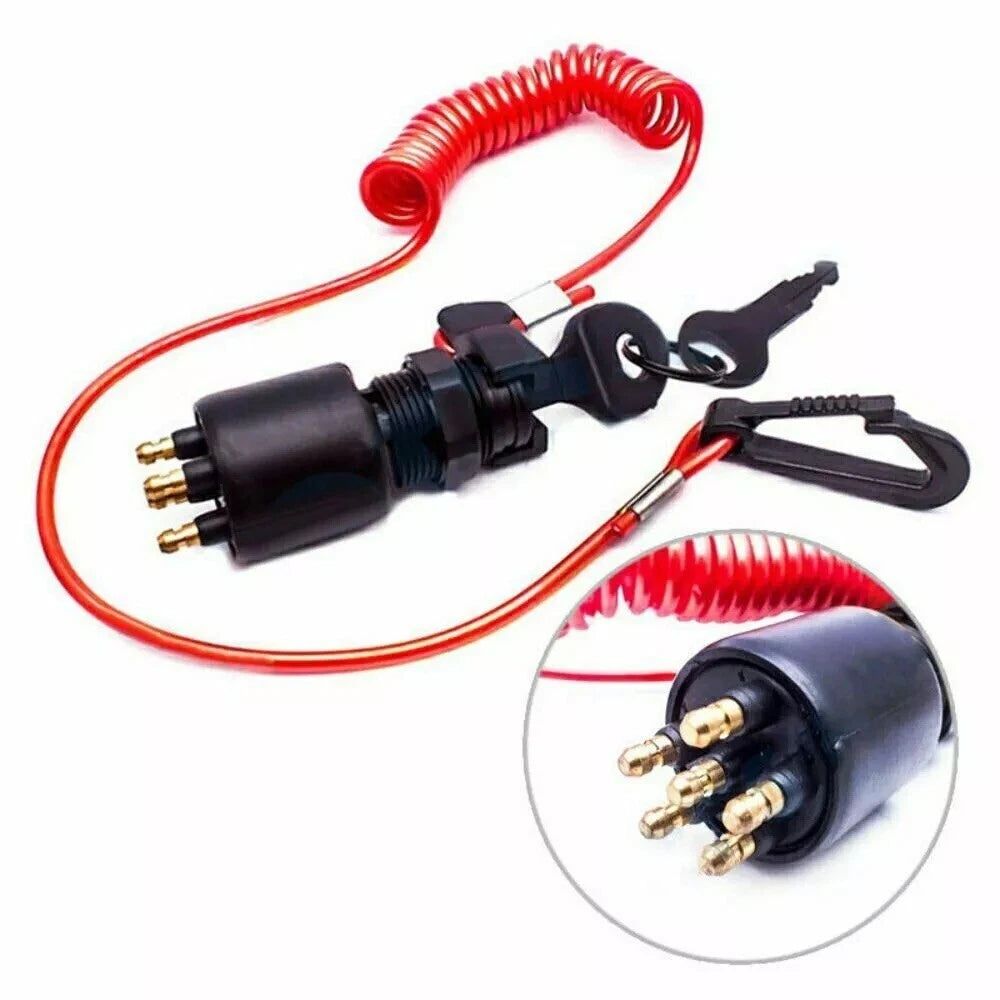 Replacement Key Switch w/Lanyard for Johnson Evinrude (5005801)