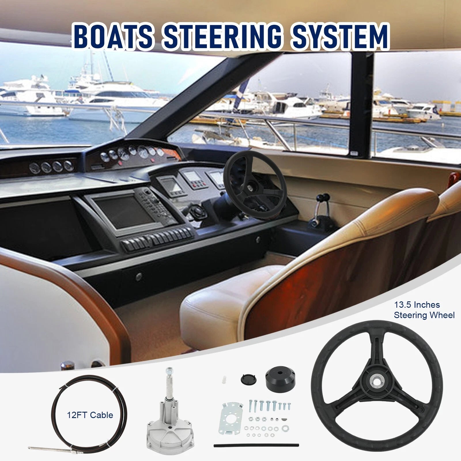 Boat Rotary Steering System for Outboard Motors (12FT)