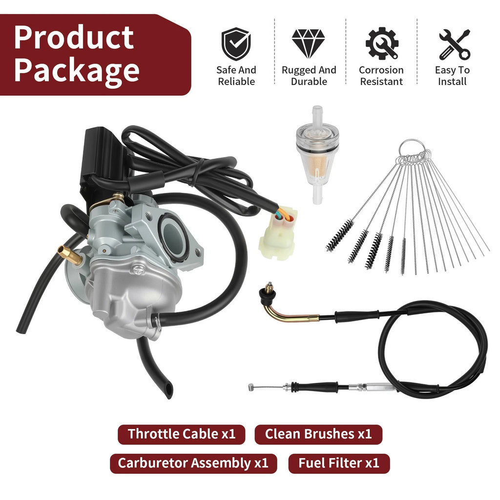Carburetor & Throttle Cable for Kawasaki KFX 50 (2007–2024) 15004-Y006