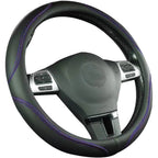Steering Wheel Cover for Most Vehicles (38cm, Synthetic Leather, Non-Slip Grip)